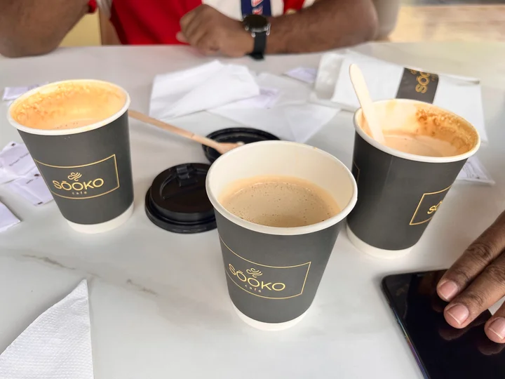 Freshly brewed Rwandan specialty coffee at SOOKO Coffee Shop in Musanze